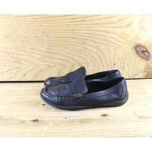 Born Mens Shoes Loafers 10 Black Leather Slip Ons